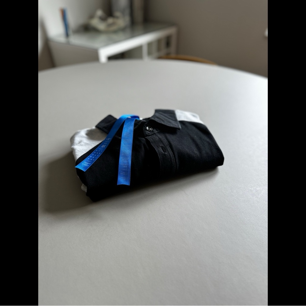 Kit & Ace | Black/Heather-Grey | Long-sleeve Button-down | Cashmere-blend